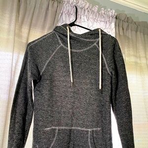 A gray hoodie